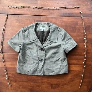 Ann Taylor Loft Cropped Button-up Jacket size 4